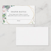 多肉金ゴールドフレームおむつラッフル囲いカード エンクロージャーカード (正面/裏面)