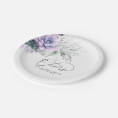 多肉銀緑エレガントモダン応援 ペーパープレート (アングル)