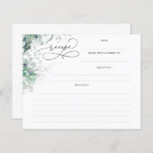 多肉銀緑ブライダルシャワーレシピ (正面/裏面)