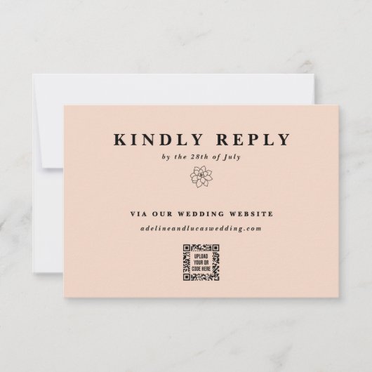 多肉電子QRコードの結婚くもの巣サイト 出欠カード (正面)