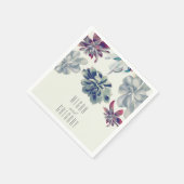 多肉類フローラ庭園の結婚式 スタンダードカクテルナプキン (角)