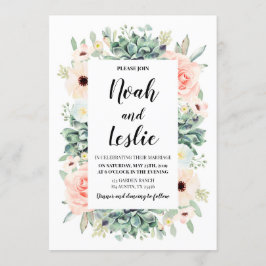 多肉類フローラ結婚式招待状 招待状