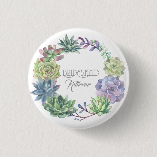 多肉類リースブライドメイドID517 缶バッジ (正面)