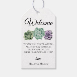 多肉類結婚の歓迎バッグ ギフトタグ