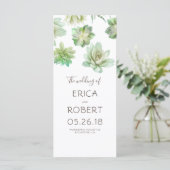 多肉類結婚式 プログラム (スタンド正面)