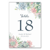 多肉類赤面フローラ結婚緑 テーブルナンバー (裏面)