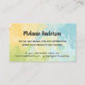 多肉類 |セラミックスの植物 |水彩 名刺 (裏面)