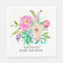 多肉類&フローラシャワー紙ナプキンス スタンダードランチョンナプキン