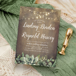 多肉類 |素朴緑の国のバ結婚ン 招待状