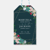 多肉類&金ゴールドシック結婚ズ ギフトタグ (裏面)