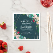 多肉類&金ゴールドシック結婚ズ スタンダードカクテルナプキン (インサイチュ)