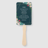 多肉類&金ゴールドシック結婚式 プログラム ハンドファン (正面)