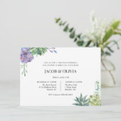 多肉食結婚のリハーサルディナー招待状 招待状 (スタンド正面)