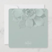 多肉食結婚のリハーサルディナー 招待状 (裏面)