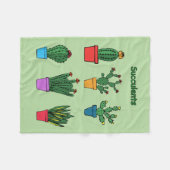 多肉食#1 フリースブランケット (正面(横))