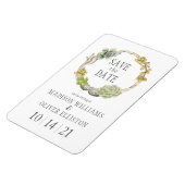 多肉、小枝、石 |日付の保存 マグネット (左側)