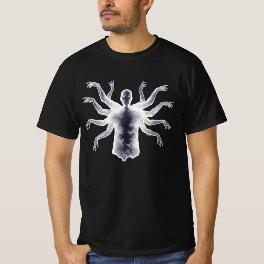 多腕の影のフィギュア Tシャツ (正面)