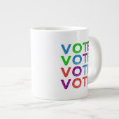 多色でVOTE ジャンボコーヒーマグカップ (正面右)
