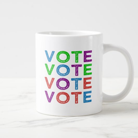 多色でVOTE ジャンボコーヒーマグカップ (右)
