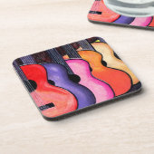 多色のなギターのコースター コースター (左側)