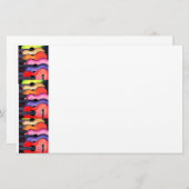 多色のなギターの文房具 便箋 (正面/裏面)