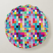 多色のなデザイン ラウンドクッション (裏面)