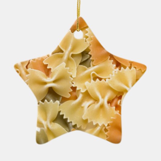 多色のな乾燥されたパスタ セラミックオーナメント (正面)