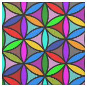 多色のな人生の継ぎ目が無いパターンの花- ファブリック (クローズアップ)