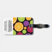 多色のな柑橘類は|あなたの写真を加えます ラゲッジタグ (裏面横)