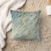 多色のな波のJuul著沿岸ビーチの枕 クッション (ブランケット)