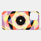 多色のひし形ストライプのの背景ジャッグ Case-Mate iPhoneケース (裏面 (横))