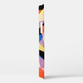 多色のひし形ストライプのの背景ジャッグ Case-Mate iPhoneケース (裏面 / 右)