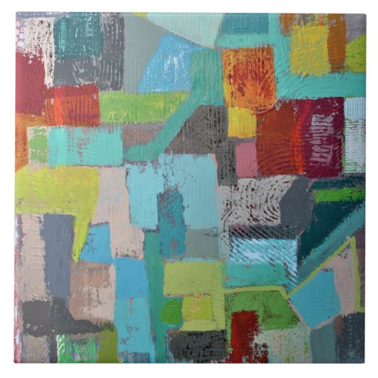 多色のコート6 x 6セラミックタイル タイル (正面)