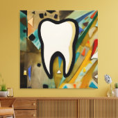 多色のニヤニヤ キャンバスプリント (インサイチュ (リビング))