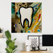 多色のニヤニヤ ポスター (ホームオフィス)