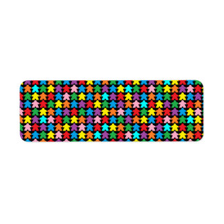 多色のメープル差出人住所ラベル ラベル