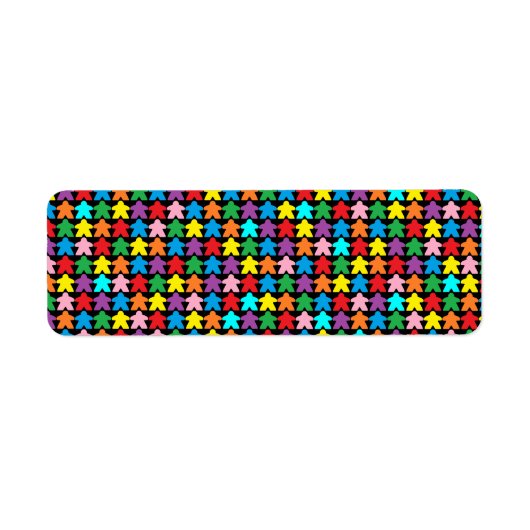 多色のメープル差出人住所ラベル ラベル (正面)