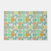 多色のモダンな幾何学模様 ドアマット (正面)