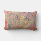 多色の抽象芸術 ランバークッション (裏面)