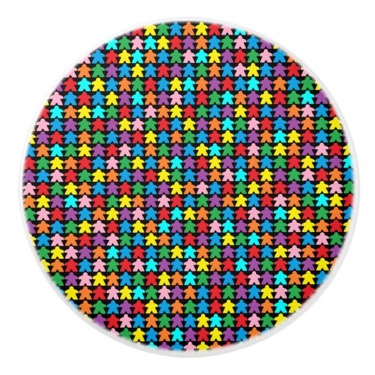 多色の斑点 セラミックノブ (正面)