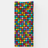 多色の斑点 横断幕 (縦)