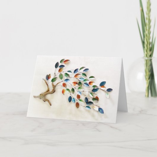 多色の木 ノートカード (正面)