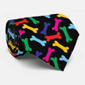 多色の犬の骨のパターン ネクタイ (ロール)