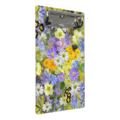 多色の花柄背景パターン ミニクリップボード (アングル)