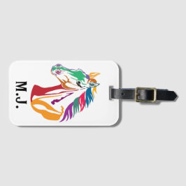 多色の馬 ラゲッジタグ