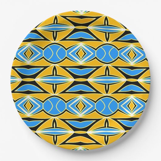 多色エレガントクラシックデザイン紙pl ペーパープレート (正面)