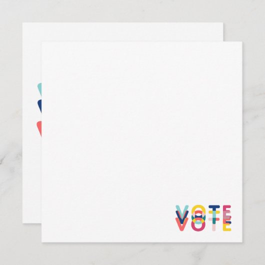 多色ギフト レインボー 現代的なグリーティングカードに投票しよう (正面/裏面)