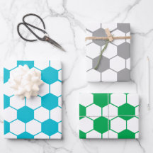 多色サッカー球形包み紙