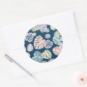 多色トロピカルリーフ4 ラウンドシール (封筒)