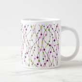 多色ドット背景 ジャンボコーヒーマグカップ (右)